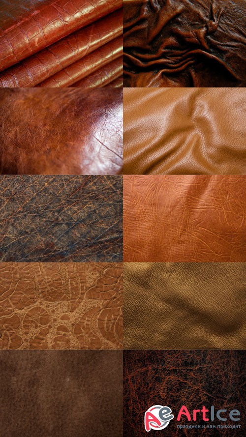 Brown Leather Textures JPG Files Set 1