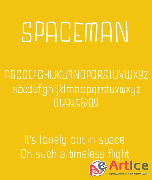 Spaceman - Hand Drawn Font Face