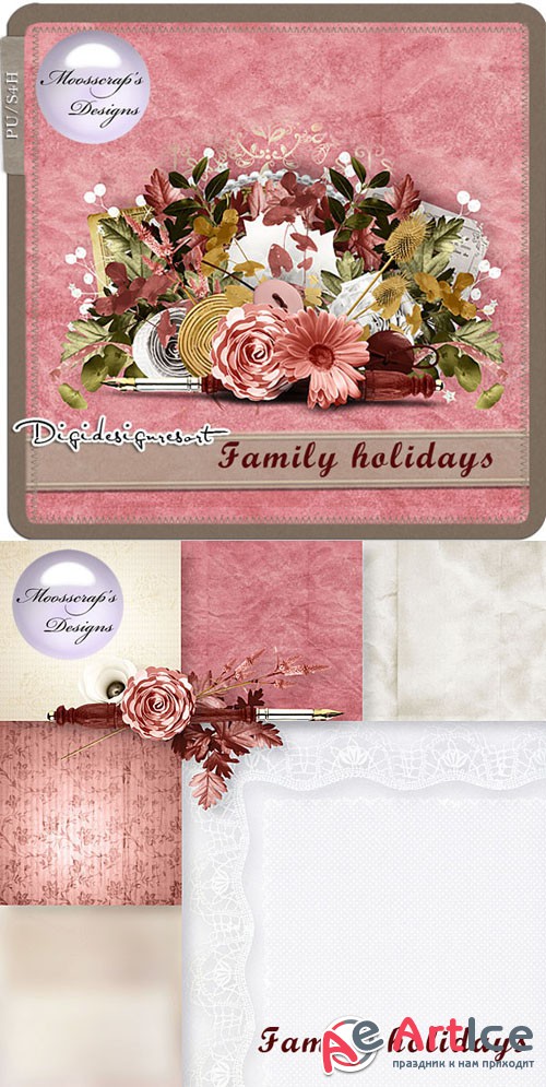 Scrap - Family Holidays PNG and JPG