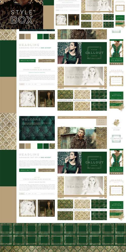StyleBox Blog Graphics Website Kit 3