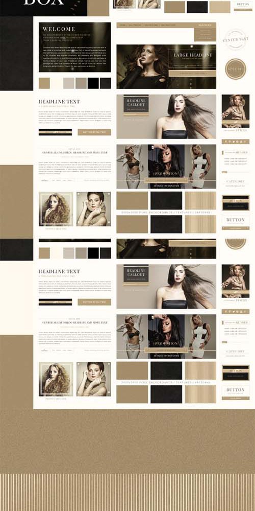 StyleBox Blog Graphics Website Kit 4
