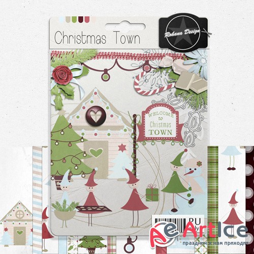 Scrap - Christmas Town PNG and JPG