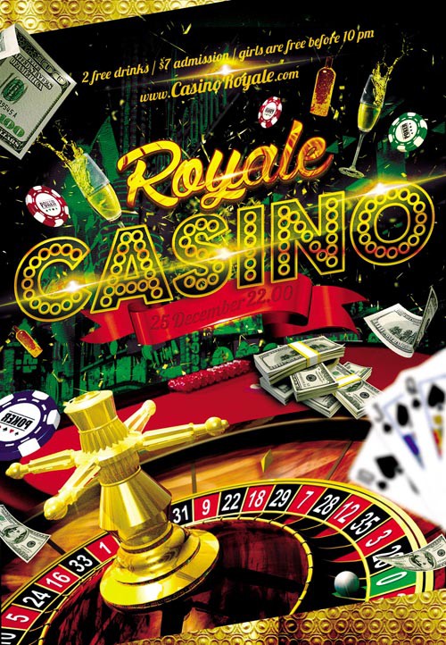 Casino Royale Flyer PSD Template