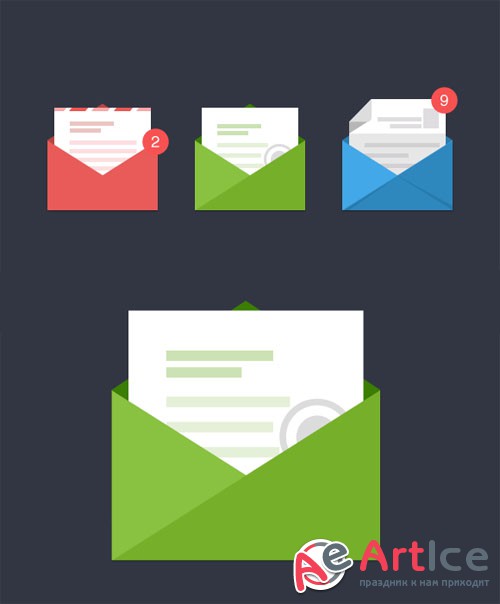 Stylish Email Icons - Creativemarket 87686