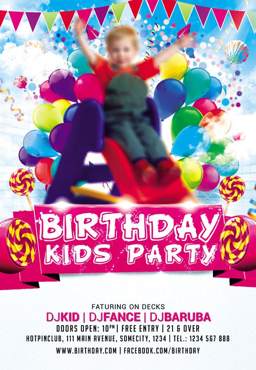 Flyer PSD Template - Kids Party