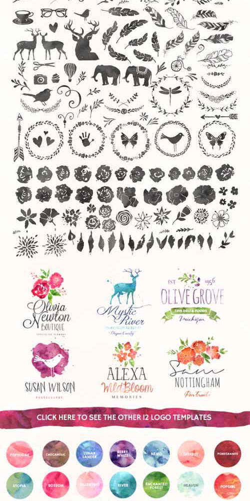 Watercolour Graphics Quick Pack