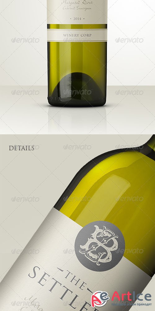 Premium White Wine Mockup - Graphicriver 6747948