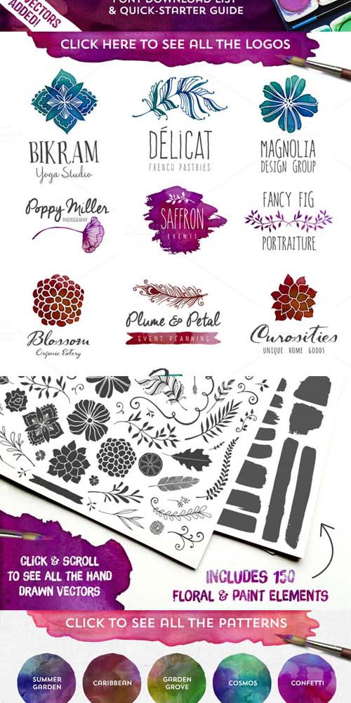 The Watercolor Branding Pack