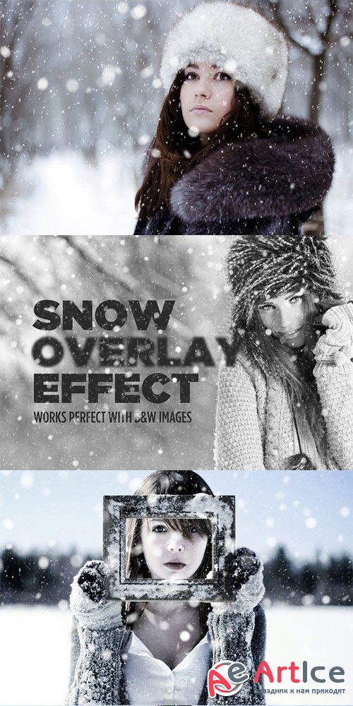 Snowy Day Overlay Effect - Creativemarket 132058