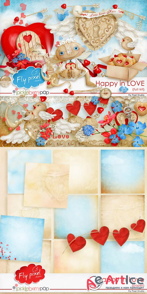 Scrap - Happy In Love PNG and JPG