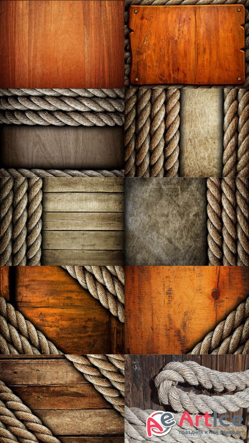 Old Wood Plank with Rope JPG FIles