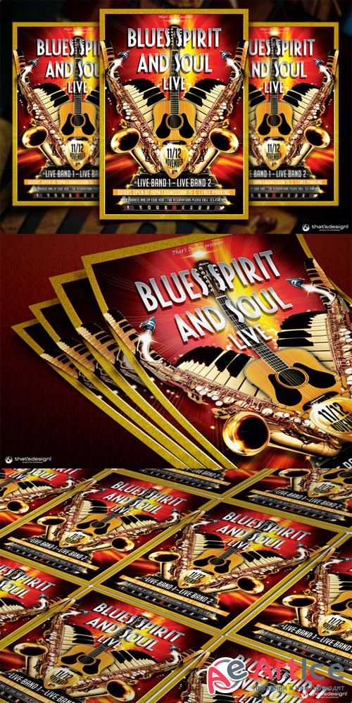 Blues and Soul Live Flyer Template - CM 88990