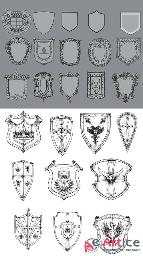 Shields Vector Pack