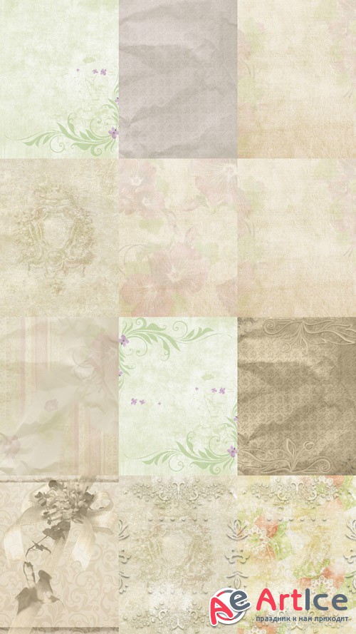 Backgrounds Paper canvas with Flowers JPG Files