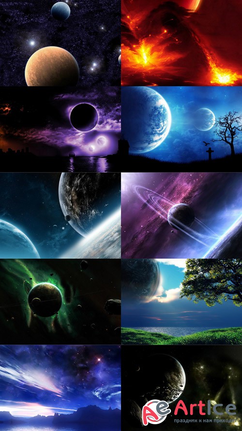 Backgrounds With Fantastic Planet JPG Files