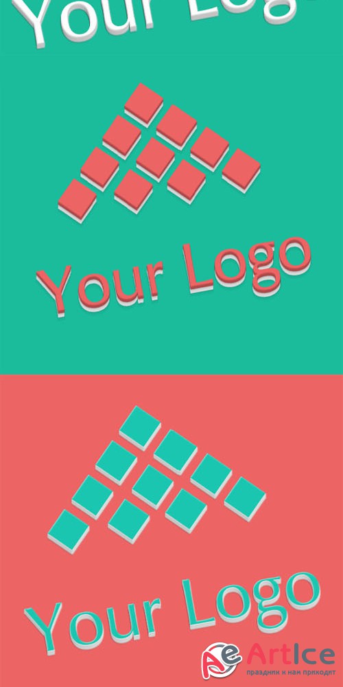 Logo Mock-ups Flat Design Style - Creativemarket 6331