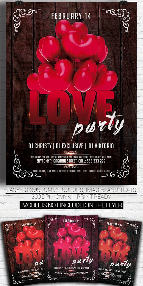 Love Party Vol 2 - Flyer Template
