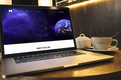 Macbook Pro and Coffe Cup Mockup PSD