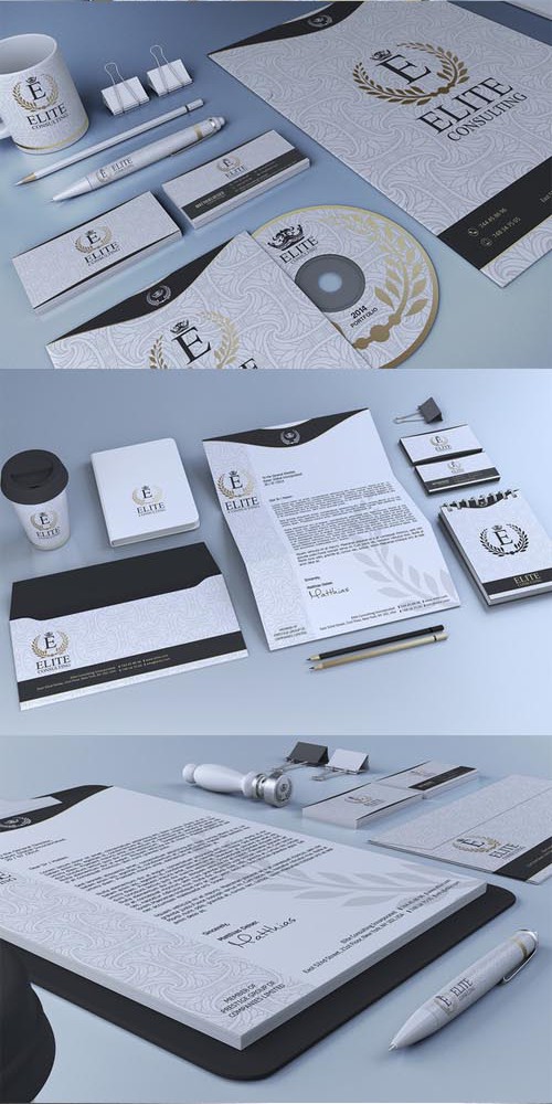 Gold And White Corporate Identity
