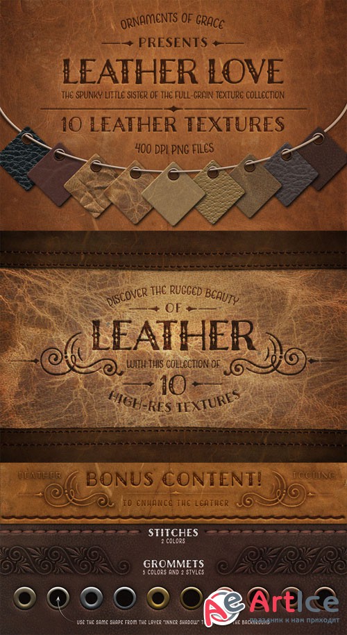 Leather Love - 10 Leather Textures - CM 11898