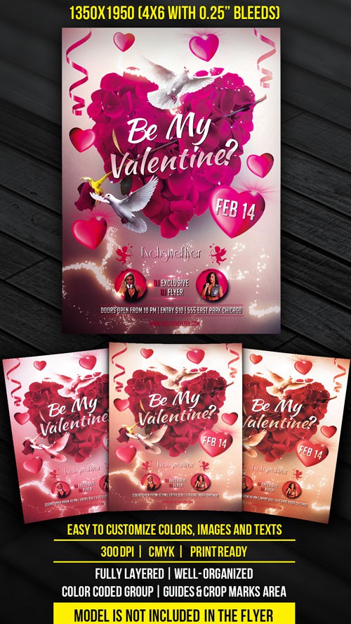 Flyer Template - Be My Valentine