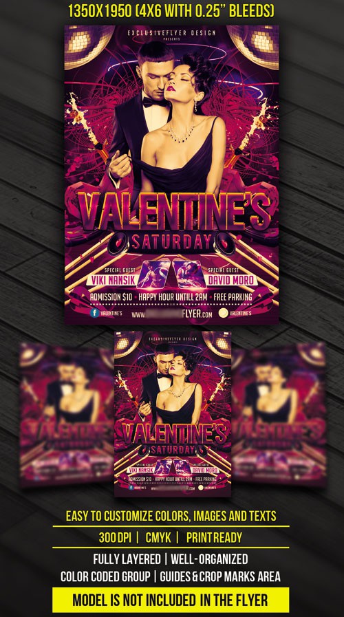 Flyer Template - Valentines Saturday