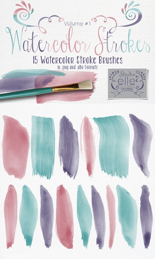 Watercolor Strokes Vol 1