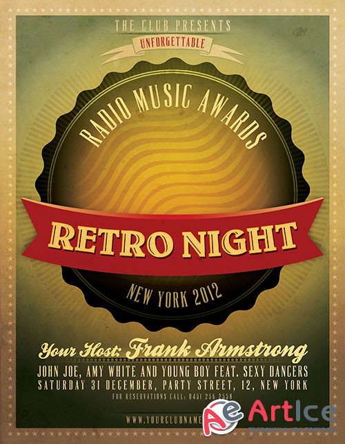 Retro night flyer
