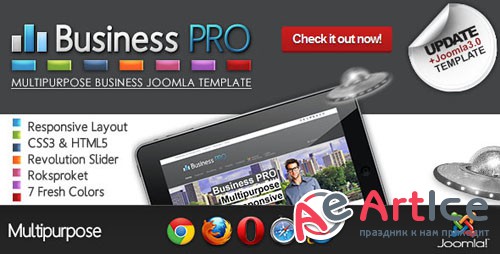 Themeforest - Business Pro - Clean Responsive Joomla Template 4124630