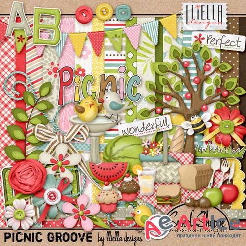 Scrap -Picnic Groove PNG and JPG
