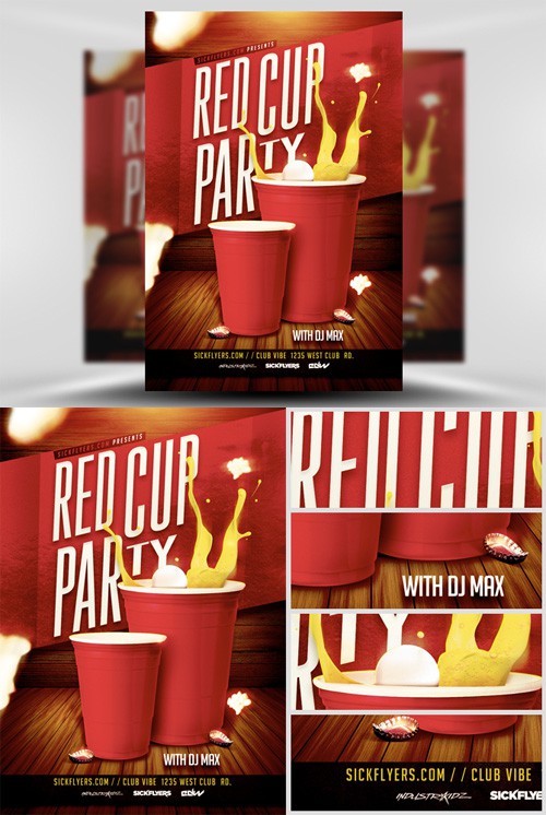 Red Cup Flyer Template