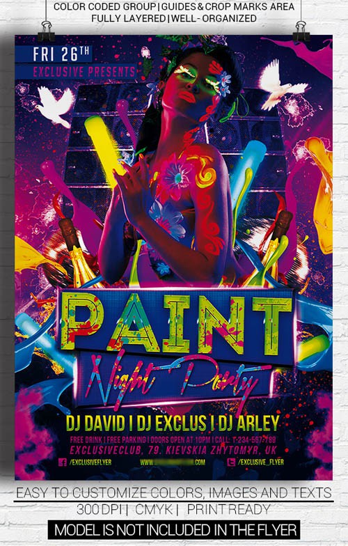 Flyer Template - Paint Night Party
