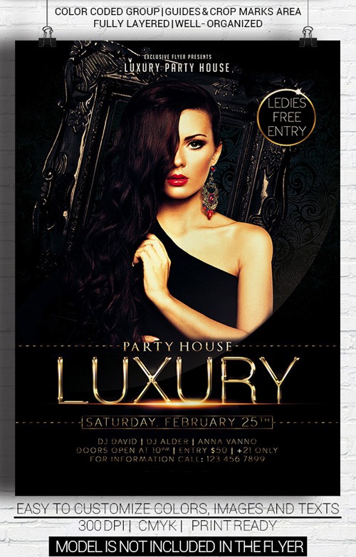 Luxury Night Party PSD Flyer Template