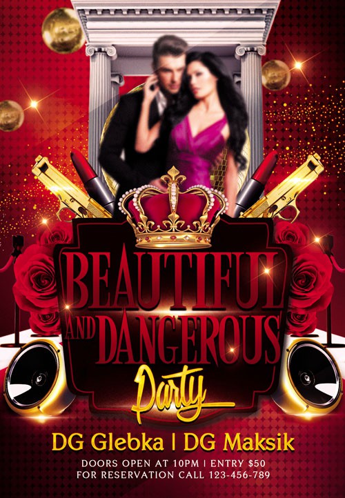 Party Flyer Template - Beautiful And Dangerous