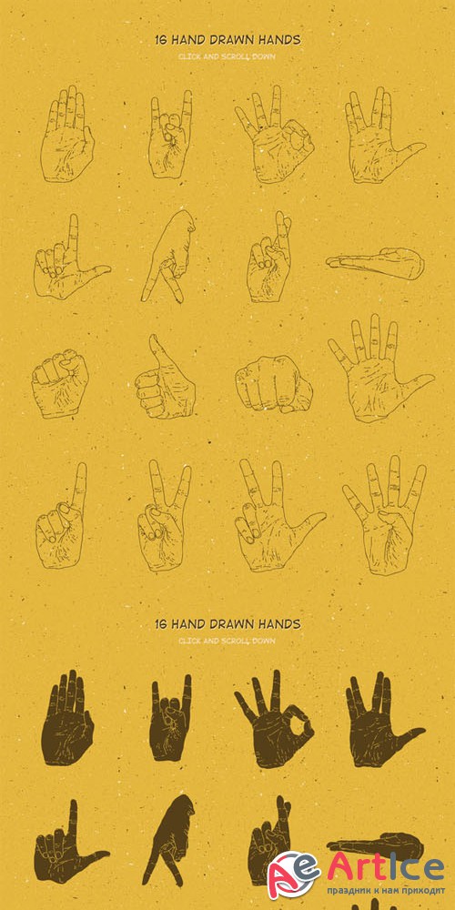 16 Hands Gestures - CM 162140