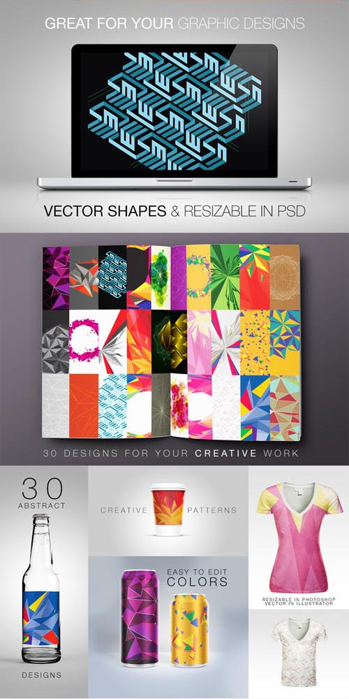 Abstract Geometric Backgrounds Set v 4
