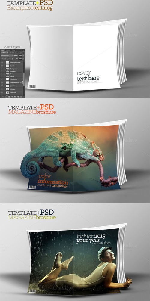 3D Template catalog PSD