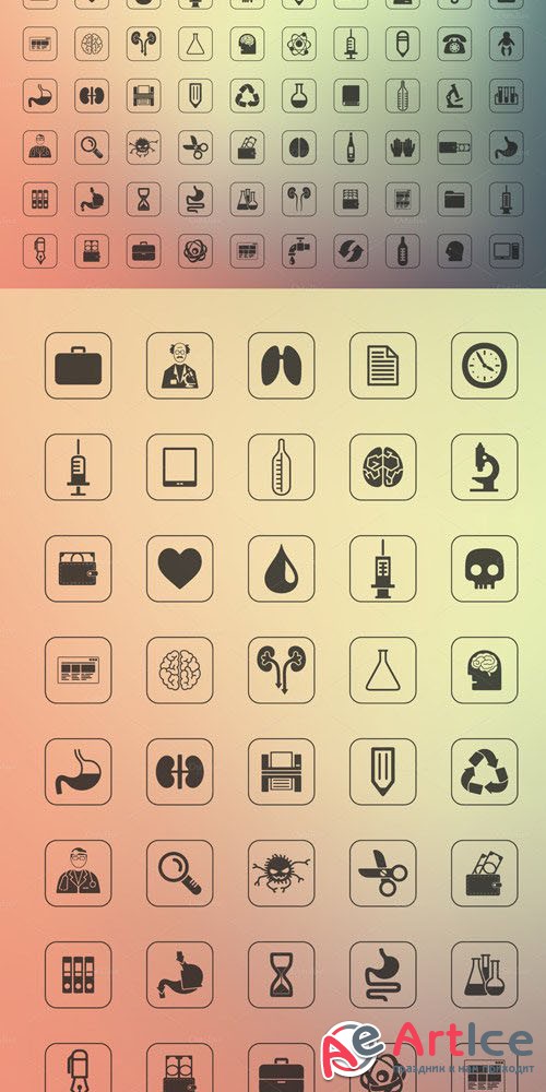 80 MEDICINE Icons - CM 201401