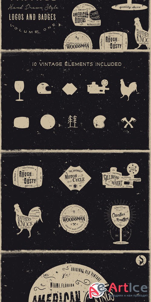 Vintage Handdrawn Logos Vol 1 (Sale) - CM 34713