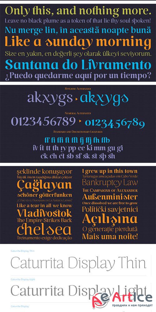 Caturrita Display Typeface - 5 Fonts