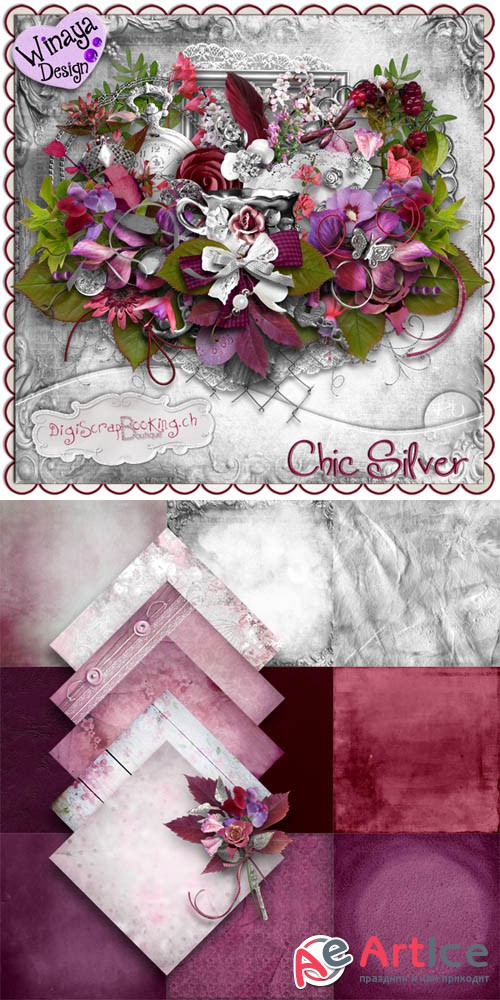 Scrap - Chic Silver JPG and PNG