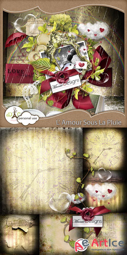 Scrap - L'amour sous la Pluie JPG and PNG