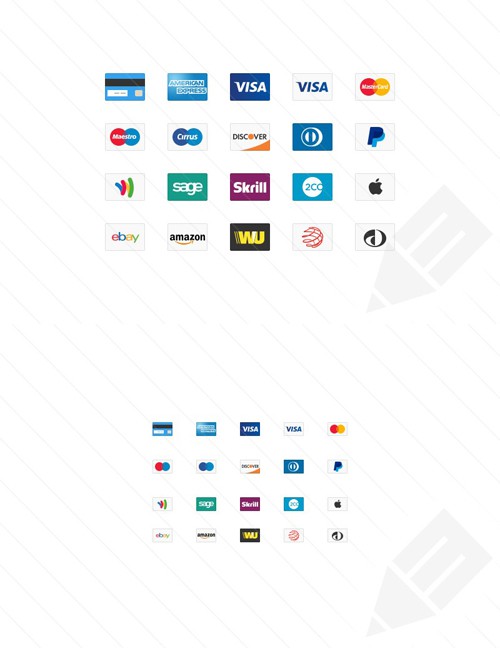 Credit Card Web Icons PSD