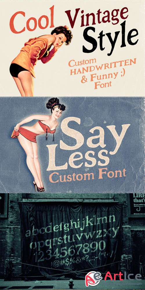 Say Less Custom Font - Creativemarket 77254