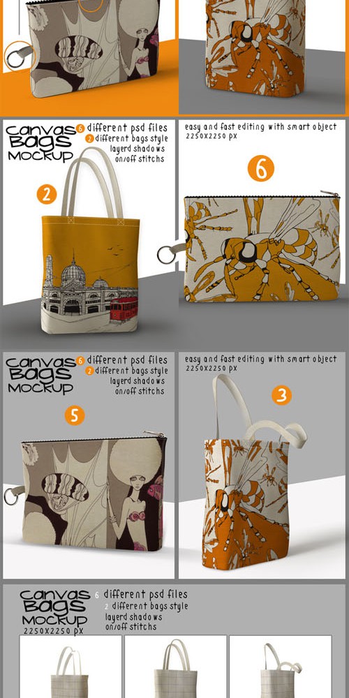 Canvas Bags Mock Ups