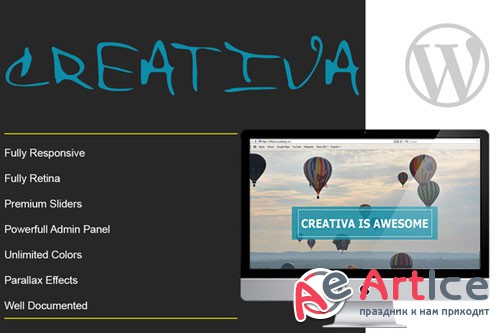 CREATIVA v1.0 - Responsive Parallax Onepage Wordpress Template - Creativemarket 203149
