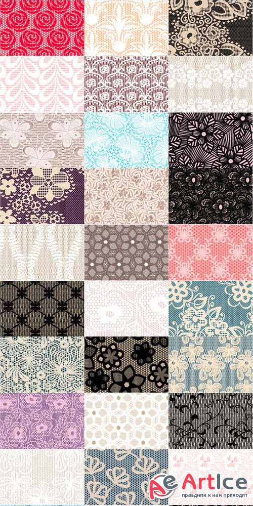 Set of 36 Lace Seamless Patterns - Creativemarket 188906