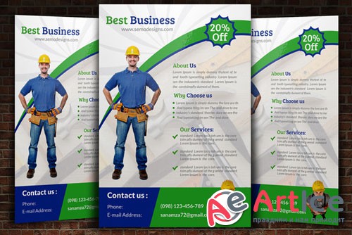 Handyman & Plumber Services Flyer - Creativemarket 225073