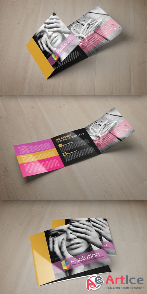 Stylish Square Tri Fold Brochure - Creativemarket 238033