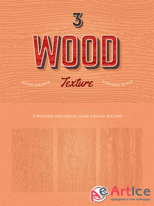 3 Wood individual textures - Creativemarket 107429